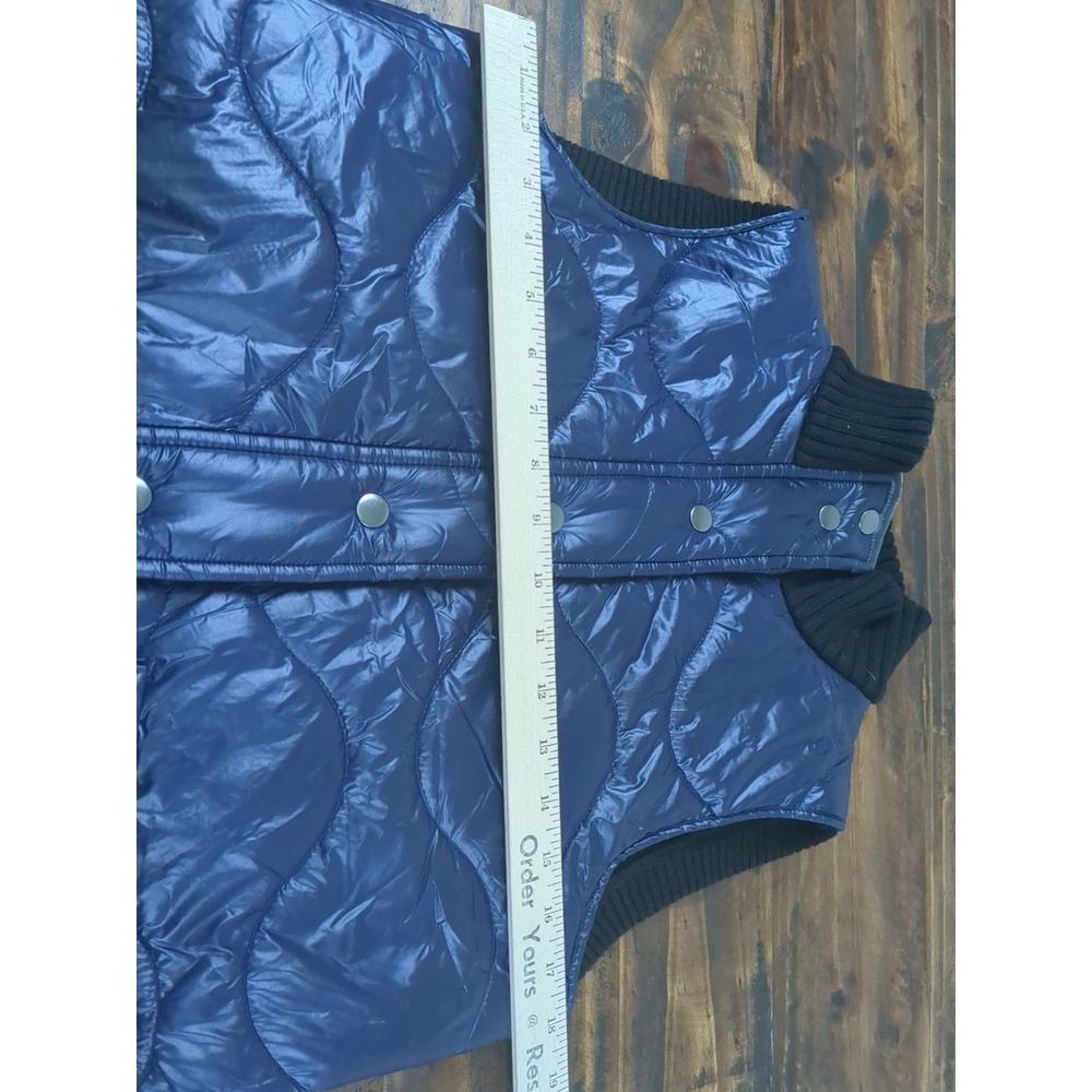 Peace‎ of Cloth Womens Small Puffer/Sweater Vest Blue & Black - Picture 5 of 8